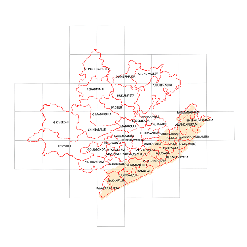 Storm surge inundation map for cyclone with wind speed